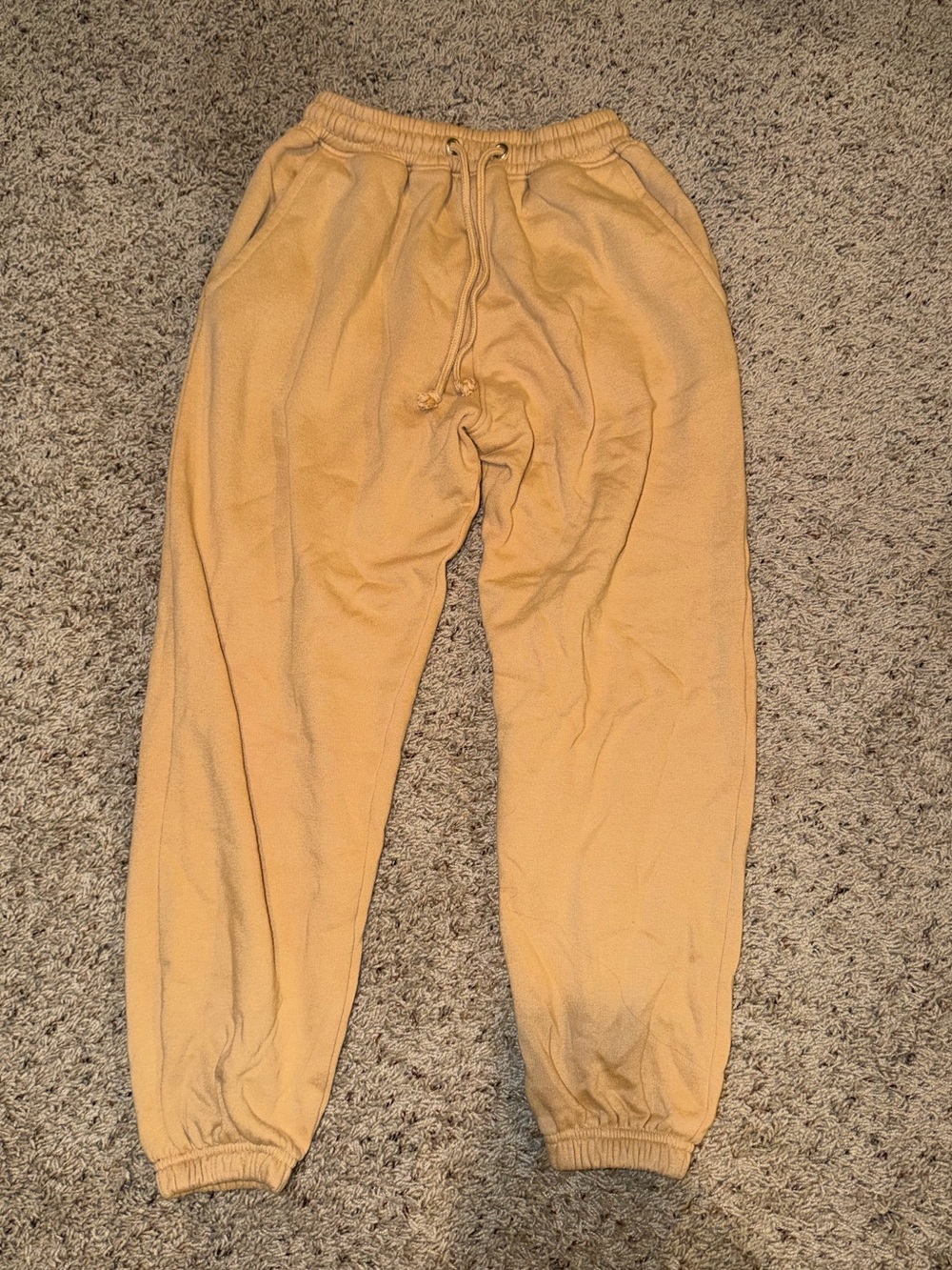 Missguided Beige Drawstring Sweatpants